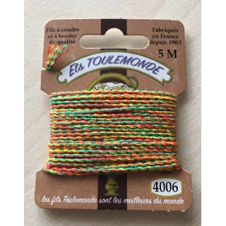 Fil métallique multicolore (argent, vert, framboise) 7029