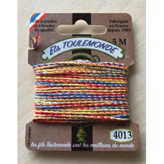Fil métallique multicolore (argent, vert, framboise) 7029