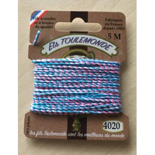 Fil métallique multicolore (argent, vert, framboise) 7029