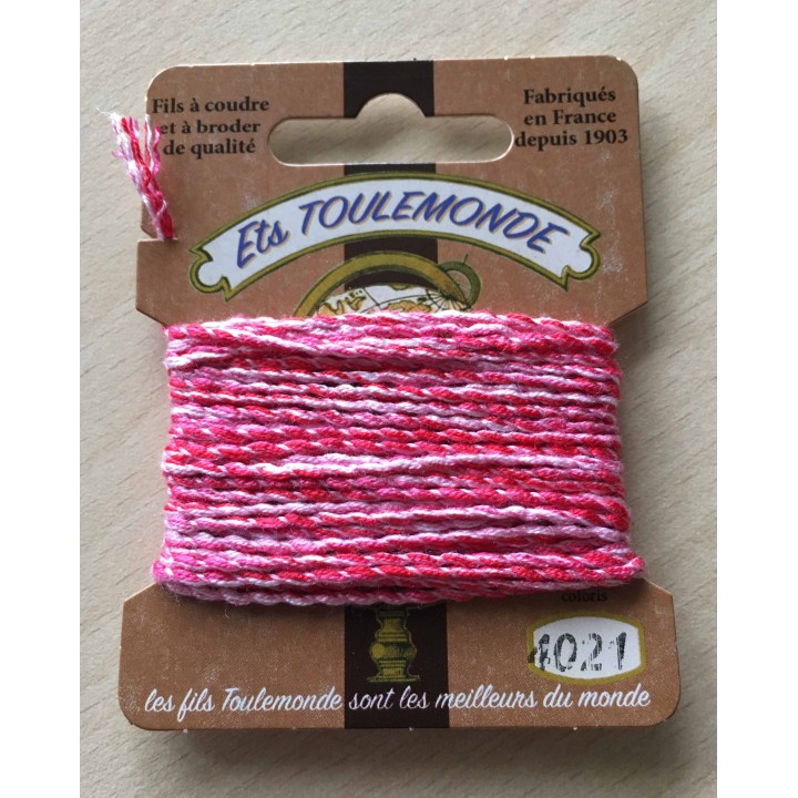 Fil métallique multicolore (argent, vert, framboise) 7029