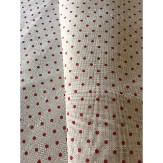 toile à broder "Murano carré" écru / marron