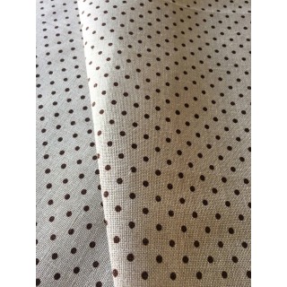 toile à broder "Murano carré" écru / marron