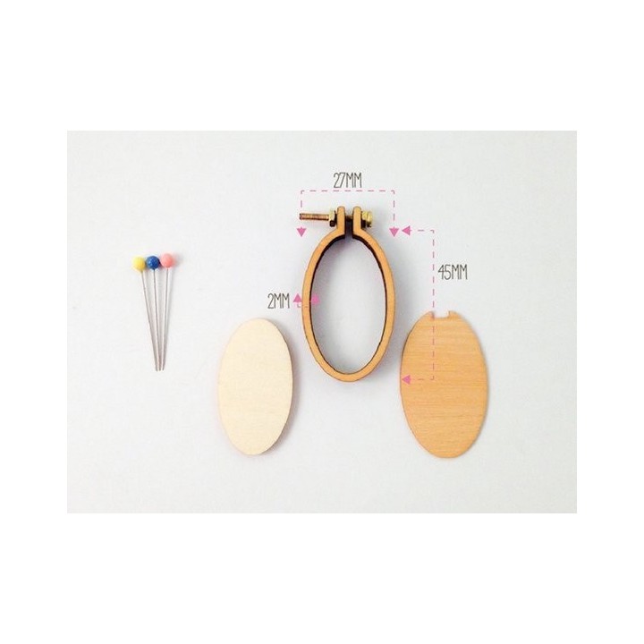 mini tambour ovale 27 x 45 mm