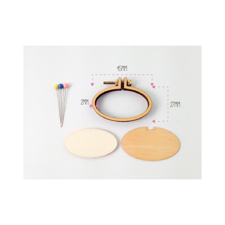 mini tambour ovale 45 x 27 mm