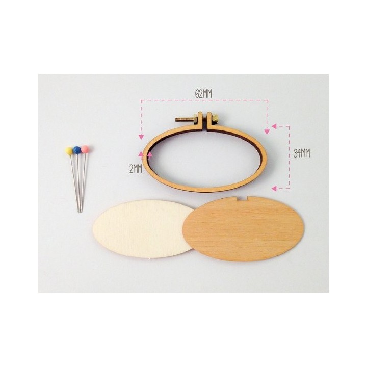 mini tambour ovale 62 x 34 mm