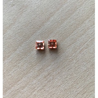 Strass Swarovski cabochon "Chatons"  "rectangle" fuchsia 