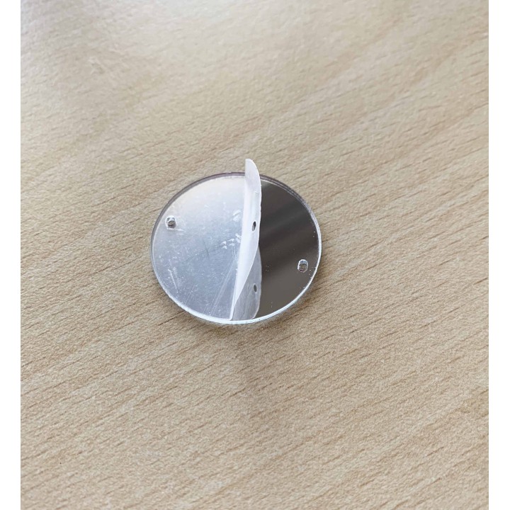 miroir shisha à coudre  disque  taille 3 cm  doré 