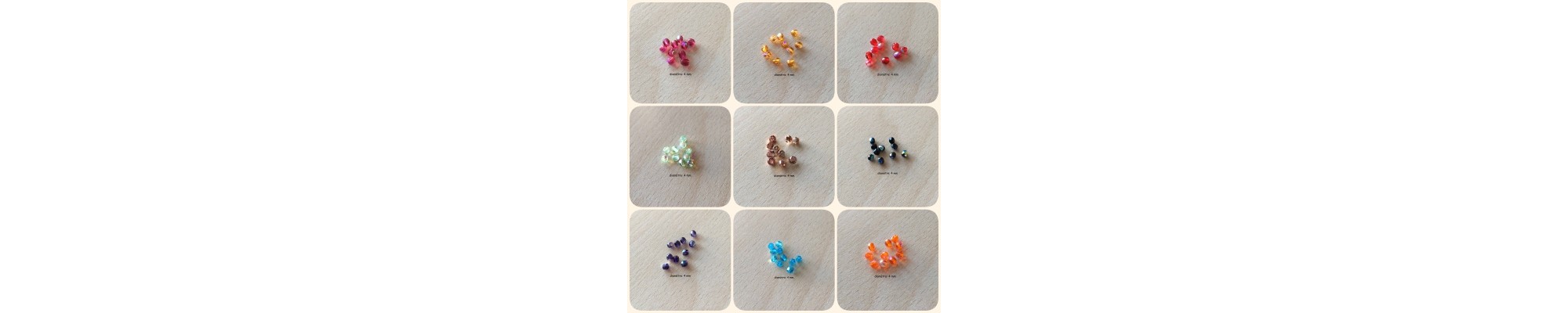 perles à facettes verre de Bohème