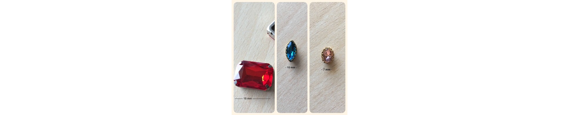 strass  en verre de couleur