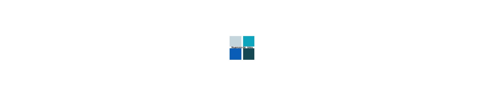 nuances de bleu