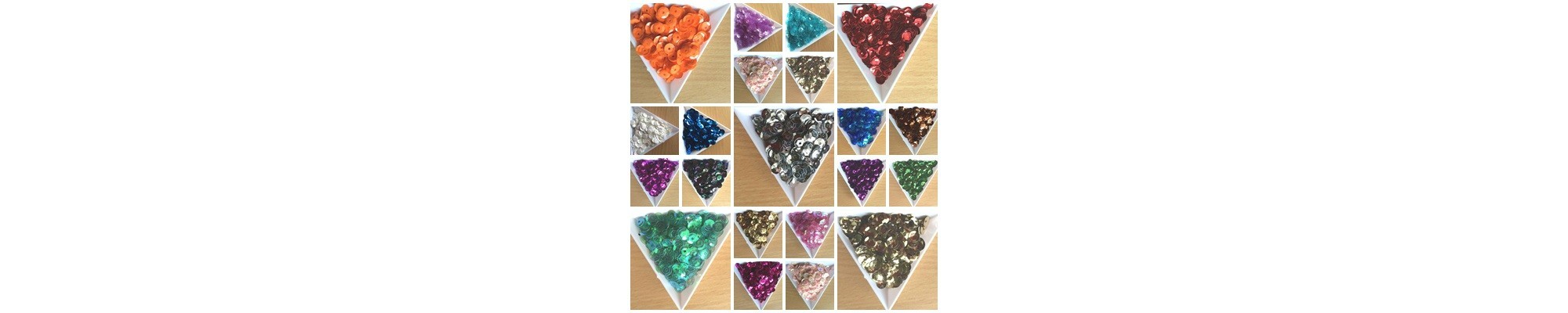 paillettes cuvettes en vrac pour la broderie à l'aiguille et la broderie au crochet de Lunéville.