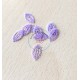 jolie paillette ovale filigrane oriental violet clair
