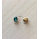 Strass en verre  forme ovale 7 x 9  mm turquoise